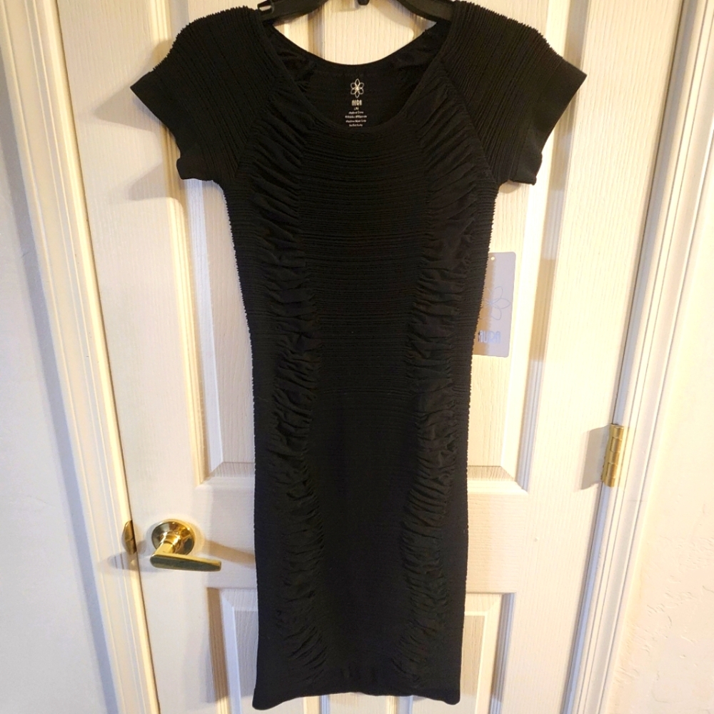Black Ruched Dress